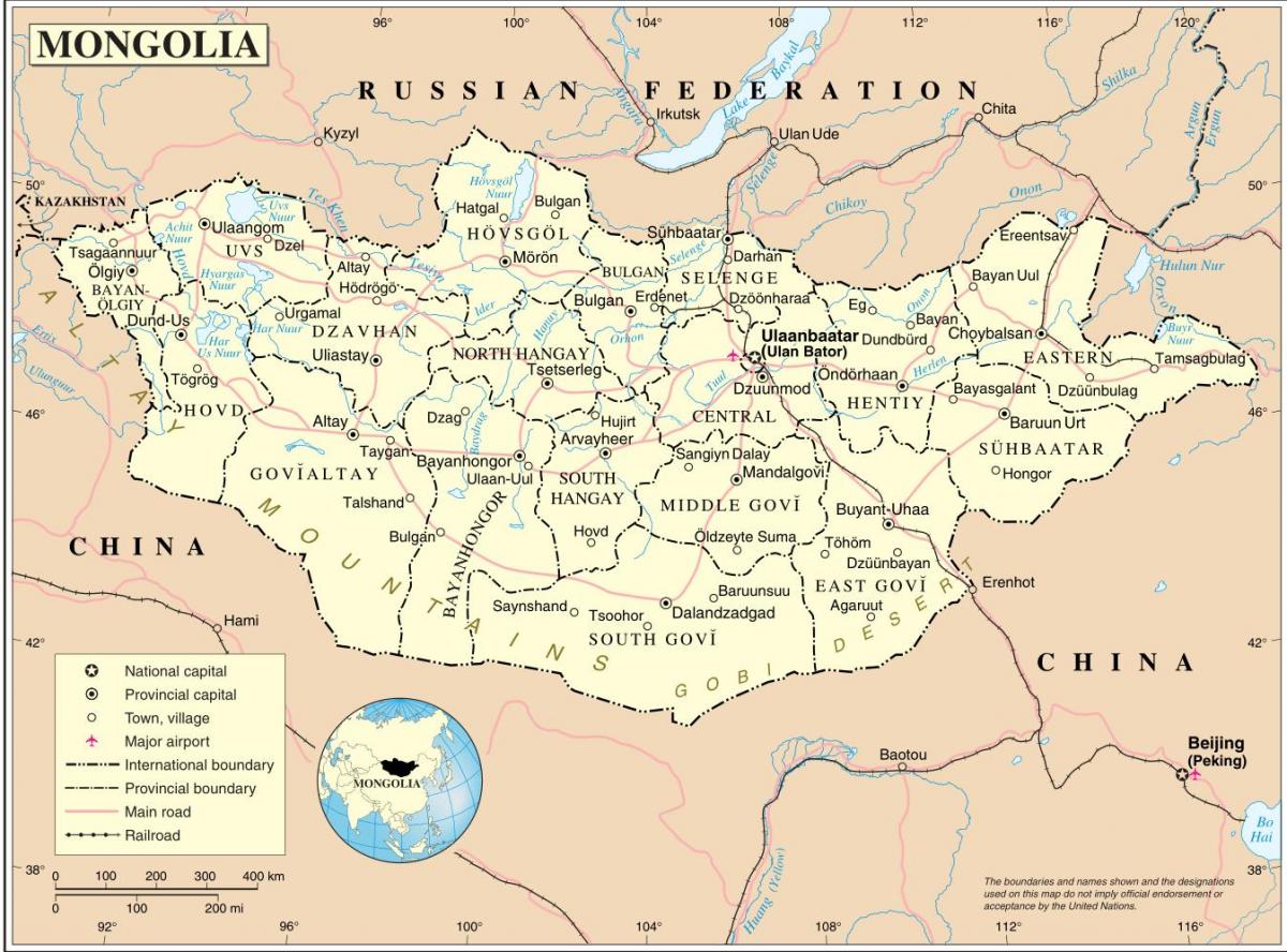Mongoolia riigi kaart