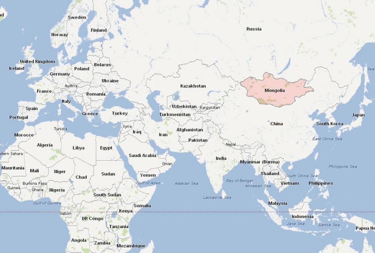 kaart Mongoolia kaart aasia