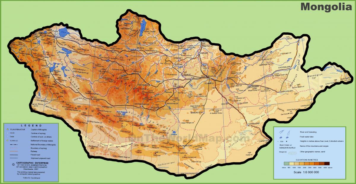 Mongoolia asukoht kaardil