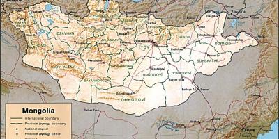 Mongoolia geograafiline kaart