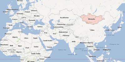 Kaart Mongoolia kaart aasia
